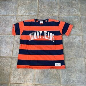 Retro Tommy Hilfiger Tommy Jeans Striped Shirt Size Large (32)